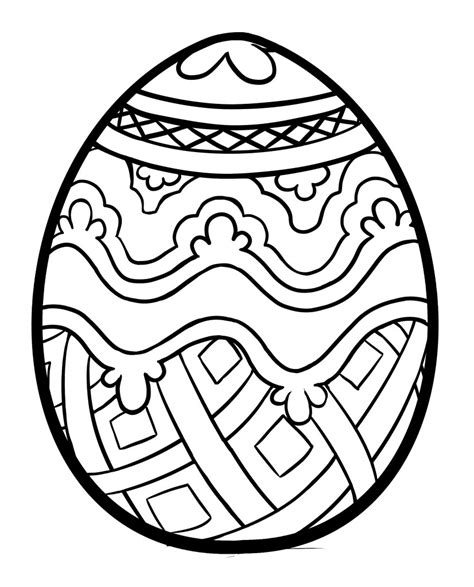 Easter Egg Coloring Pictures Printable Coloring Pages