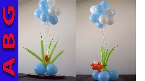 You can turn the crafts session into a fun activity for kids by teaching colors, letters, and sea animal names along the way. Under the sea theme Balloon centerpiece party decorations ...
