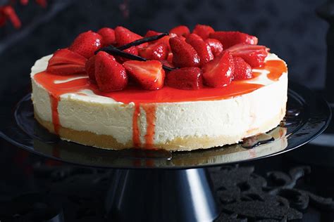 How to make cream cheese frosting with european cream cheese (or cream cheese spread) living on cookies. Strawberries and cream cheesecake - Recipes - delicious.com.au