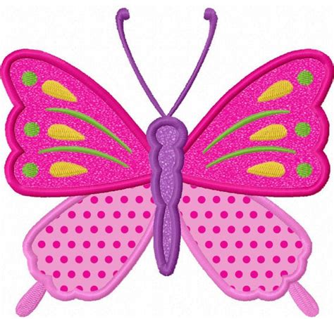 Spring Butterfly Applique Machine Embroidery Design No0024