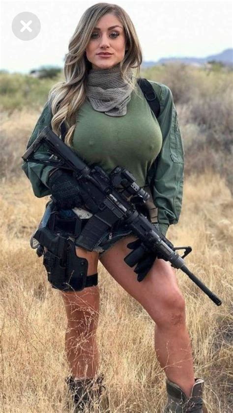 ️~ Sexy Girls Hot Babes With Guns Beautiful Women Weapons