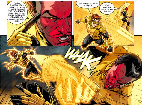 Yellow Lantern Hal Jordan Punches Sinestro Comicnewbies