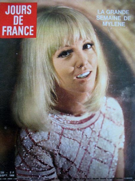 mylène demongeot jours de france magazine september 1968 cover photo france