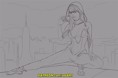 Gwen Stacy Sketch By Rzhevskii Hentai Foundry