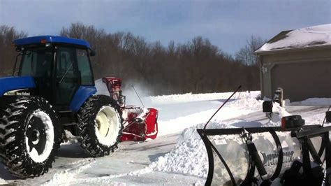 How to start a new holland tractor. New Holland TV145 Snowblower Tractor - YouTube