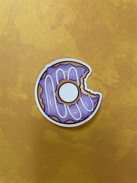 Donut Sticker Decal Etsy