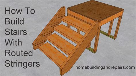 How To Build And Frame Stairs With Routed Stringers Building Books