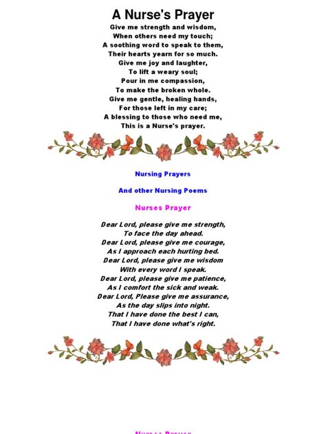 A Nurse Poem Pdf