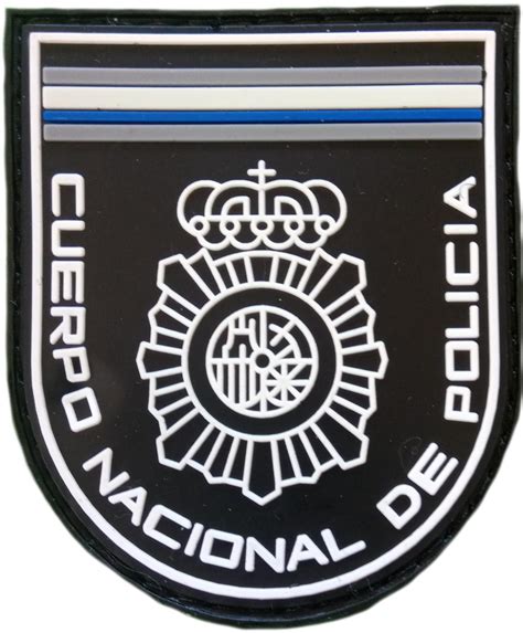 PolicÍa Nacional Cnp Blanco Fluorescente Y Azul Parche Insignia Emblema