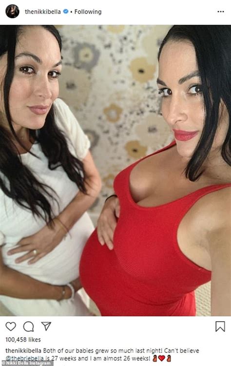 Nikki Bella And Sister Brie Show Off Their Twin Bumps Daily Mail Online