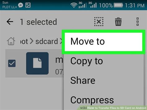 Check spelling or type a new query. How to Transfer Files to SD Card on Android: 9 Steps