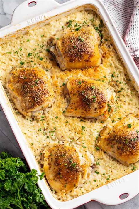 It is total comfort food. Chicken and Rice Casserole - thestayathomechef.com