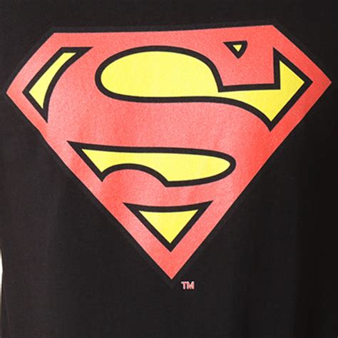 Dc Comics Tee Shirt Superman Logo Noir