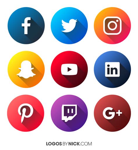 Social Media Logos For 2018 Icones Redes Sociais Ícones De Mídia