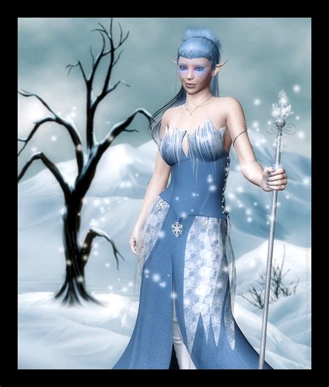Elf Queen Of Winter By Ravenmoondesigns On Deviantart