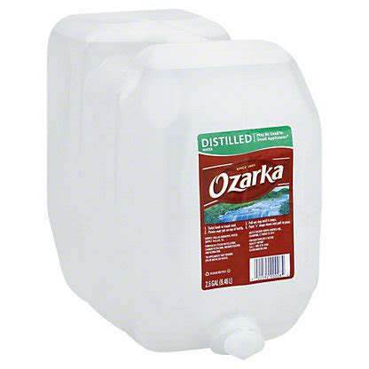 Though distilled water rids contaminants from water, it does not maintain the body's neutral ph level. Ozarka Distilled Water, 2.5 gal - Central Market