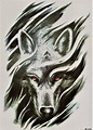 Dibujo de lobo para Ideas de Tatto | dog ideas wolves - Dibujos de ...