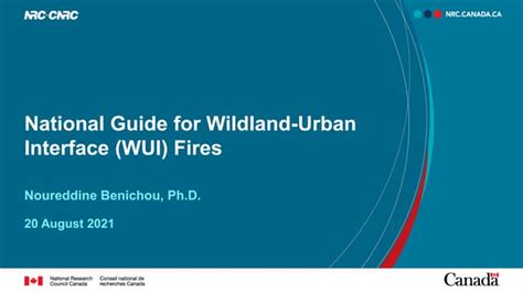 Iclr Friday Forum Part 1 Canadas National Guide For Wui Fires August 20 2021 Ppt