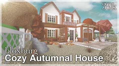 Bloxburg Cozy Autumnal House Speedbuild Exterior Youtube