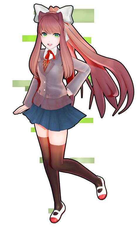 Mmd Ddlc Monika Model Edit By Yaekmg On Deviantart