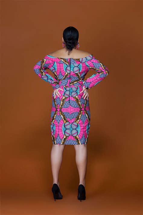 African Print Tatiana Midi Dress African Fashion African Clothing African Dress