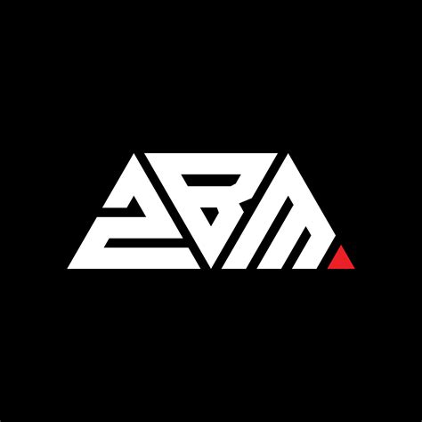 Zbm Triangle Letter Logo Design With Triangle Shape Zbm Triangle Logo