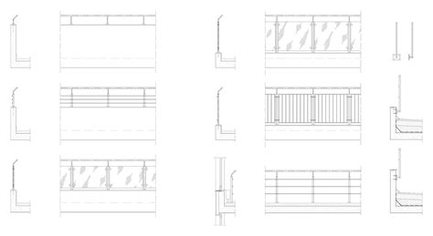 Staircase Railing Cad Block