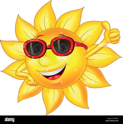 Sun Cartoon Thumb Up Stock Vector Image And Art Alamy