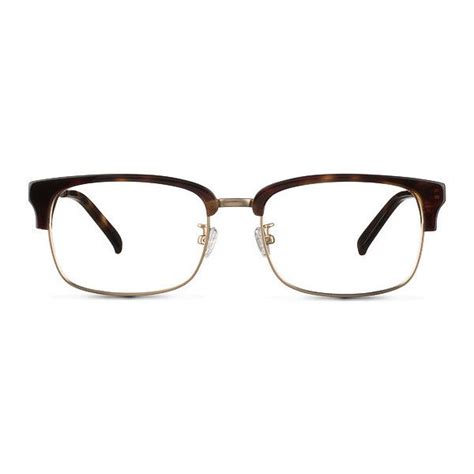men s wizard tortoise browline rectangle metal 17145 tortoise rx 52 liked on polyvore