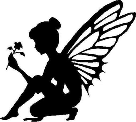 Fairy paper doll cut outs. Fairy silhouette with Flower vinyl decal/sticker car truck ...