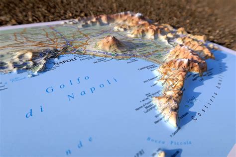 Reliefkarte Golf Von Neapel A4 3d Relief Wandkarten