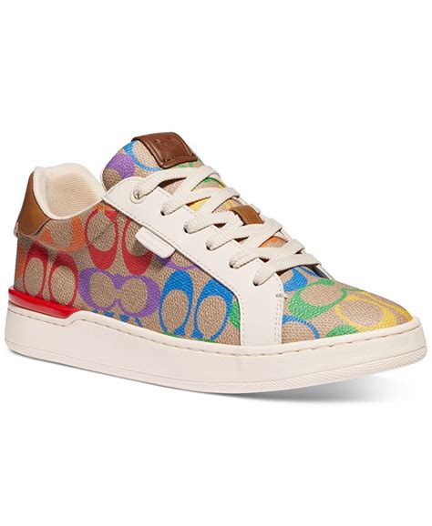 Coach Womens Lowline Rainbow Signature Sneakers And Reviews Athletic