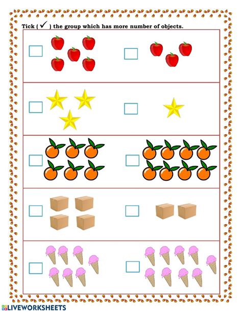 More Or Less Kindergarten Worksheets Printable Kindergarten Worksheets
