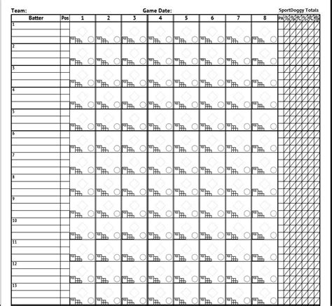 18 Free Fillable Softball Score Sheet Templates