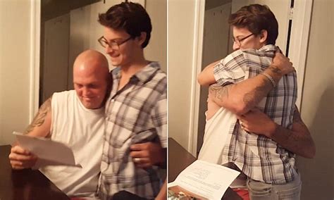 Tear Jerking Moment Florida Teenager Surprises His Stepfather With
