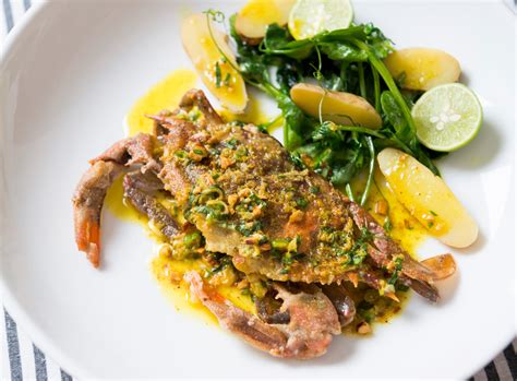 Soft Shell Crabs With Curry Butter Recipe Nyt Cooking
