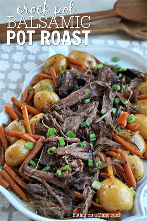 This tutorial shows you how to make an easy and delicious crock pot pot roast! Balsamic Crock pot Pot Roast Recipe - Easy Pot Roast Recipe