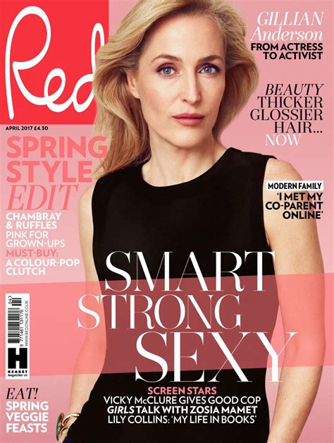 Gillian Anderson Red Magazine Uk April 2017 Issue • Celebmafia