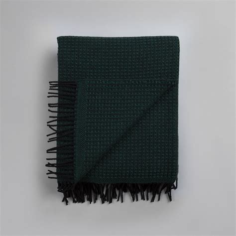 Roros Tweed Roros Tweed Vega Norwegian Wool Blanket With Fringes Dark