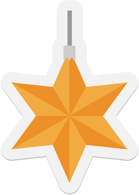 Vector Christmas Star Sticker Png Download 501704 Free Transparent