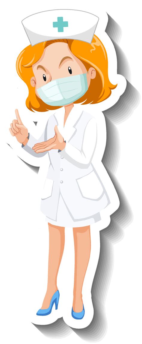 Female Nurse Cartoon Character Vector Art At Vecteezy