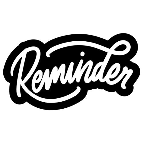 Reminder Stickers Free Miscellaneous Stickers