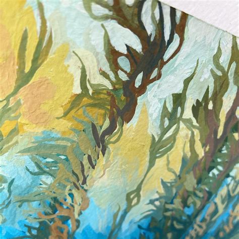 Kelp Forest Gouache Painting Etsy