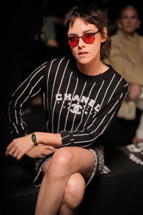 Front Row At Chanel Rtw 2023 In 2022 Kristen Stewart Kristen Female