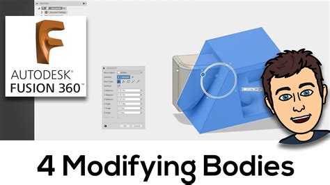 4 Modifying Bodies Fusion 360 Tutorial Youtube