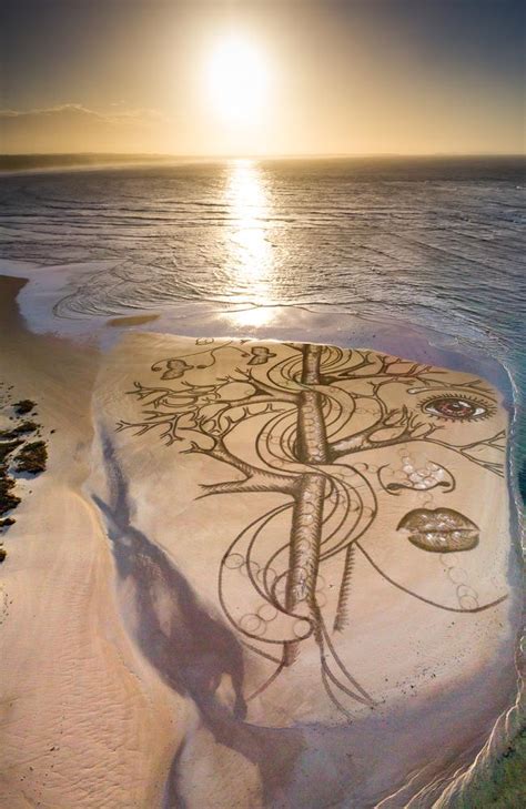 Sand Artist Breatheablueocean Uses Geelong Surf Coast Beaches For Amazing Artwork The