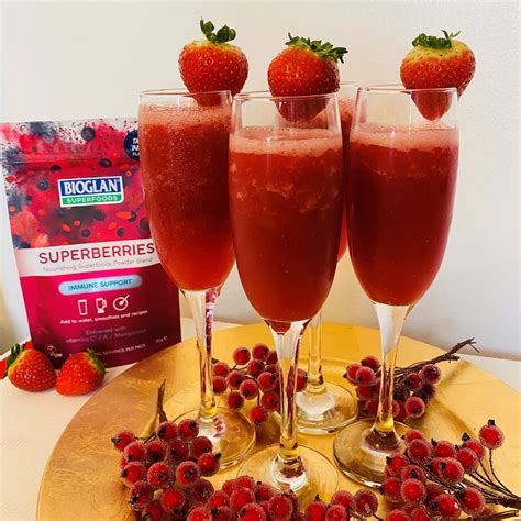 Strawberry Mimosas Bioglan Superfoods