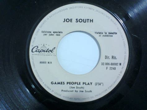 Joe South Games People Play Vinyl 7 45 Rpm Jukebox Discogs