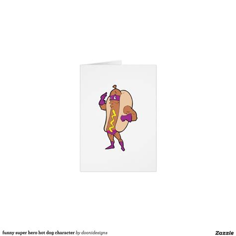 Funny Super Hero Hot Dog Character Zazzle