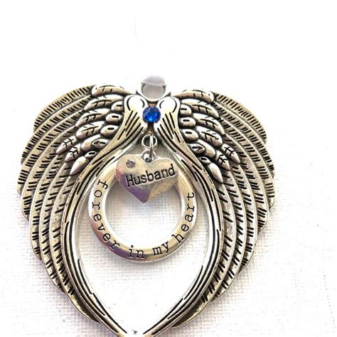 Loss Of Husband Forever In My Heart Angel Wing Ornament Etsy